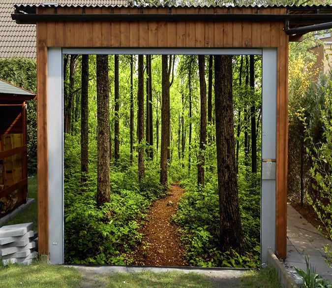 3D Green Forest Path 126 Garage Door Mural Wallpaper AJ Wallpaper 