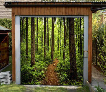 3D Green Forest Path 126 Garage Door Mural Wallpaper AJ Wallpaper 
