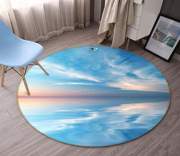 3D Boundless Blue Sea 121 Round Non Slip Rug Mat Mat AJ Creativity Home 