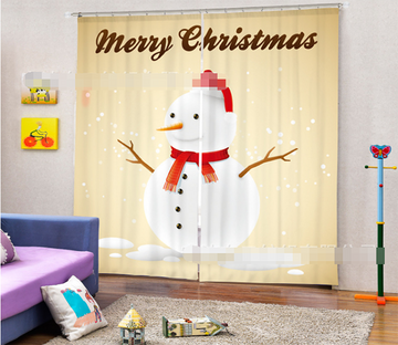3D Christmas Snowman 1372 Curtains Drapes Wallpaper AJ Wallpaper 