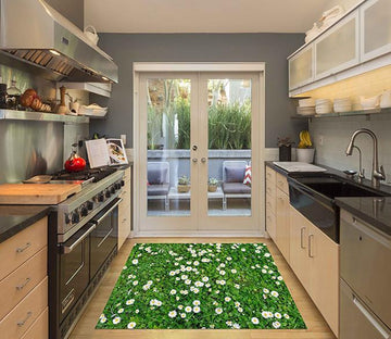 3D Grass Flowers Kitchen Mat Floor Mural Wallpaper AJ Wallpaper 
