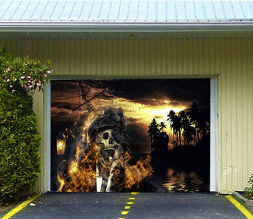 3D Burning Pirate Ship 436 Garage Door Mural Wallpaper AJ Wallpaper 