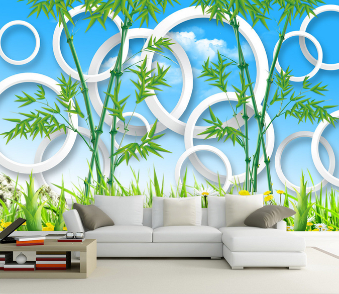 Fresh Bamboos And Circles Wallpaper AJ Wallpaper 