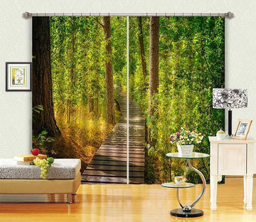 3D Forest Wood Path 643 Curtains Drapes Wallpaper AJ Wallpaper 
