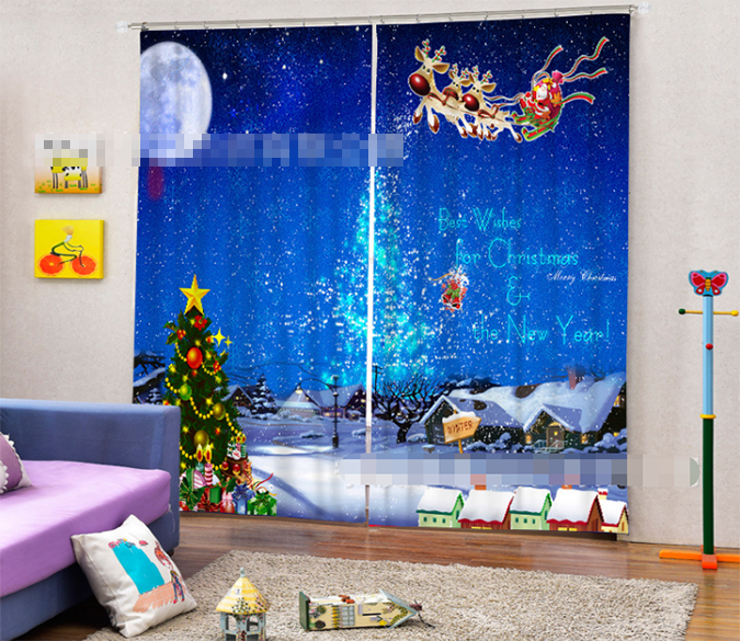 3D Beautiful Christmas 1357 Curtains Drapes Wallpaper AJ Wallpaper 