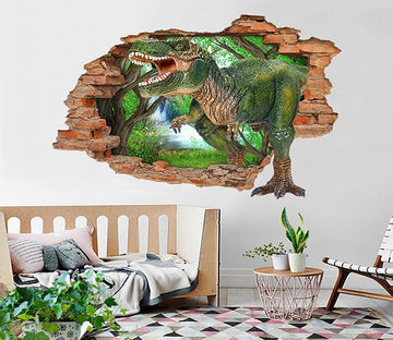 3D Big Dinosaur 92 Broken Wall Murals Wallpaper AJ Wallpaper 