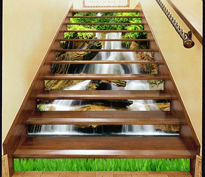 3D Streams Scenery 1113 Stair Risers Wallpaper AJ Wallpaper 