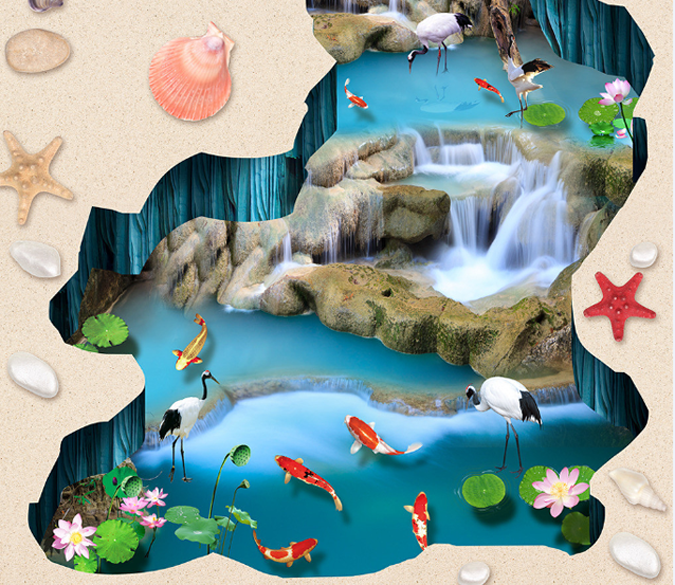 3D Lakes Floor Mural Wallpaper AJ Wallpaper 2 