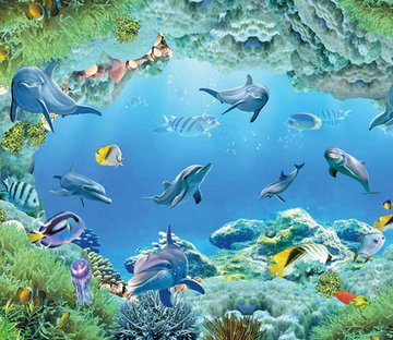 3D Charming Ocean Floor Mural Wallpaper AJ Wallpaper 2 