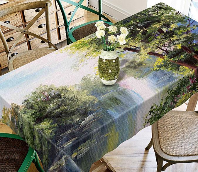 3D Oil Painting Tree 628 Tablecloths Wallpaper AJ Wallpaper 