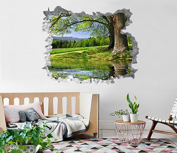3D Green Nature Scenery 208 Broken Wall Murals Wallpaper AJ Wallpaper 