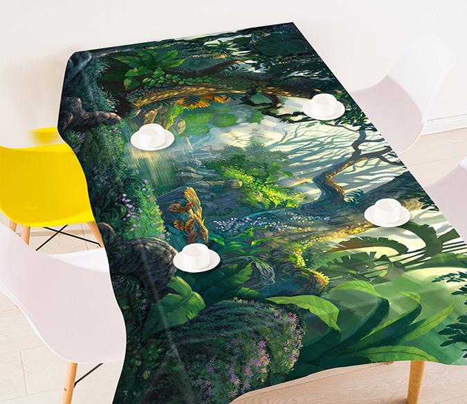 3D Rainforest River 626 Tablecloths Wallpaper AJ Wallpaper 