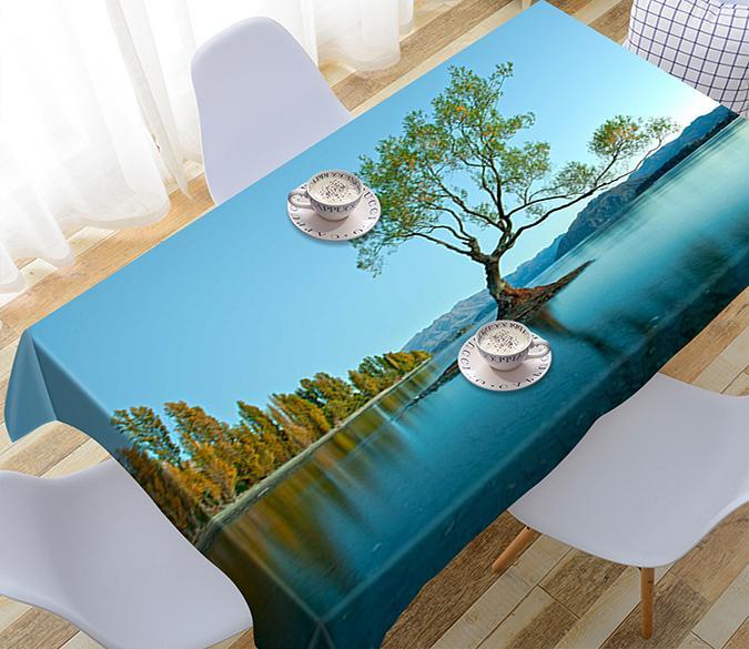 3D Lake Lonely Tree 738 Tablecloths Wallpaper AJ Wallpaper 