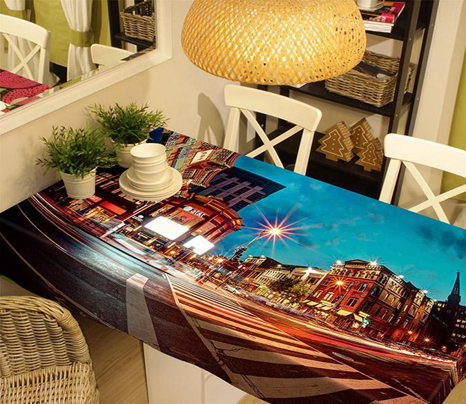 3D City Bright Street 520 Tablecloths Wallpaper AJ Wallpaper 