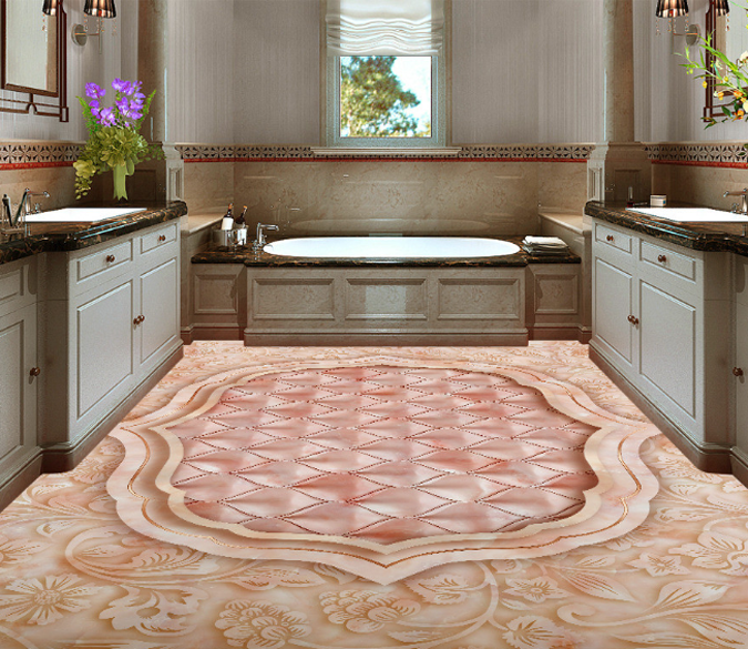 3D Beautiful Floral Floor Mural Wallpaper AJ Wallpaper 2 