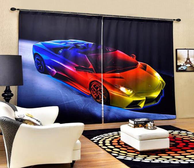 3D Luxury Color Car 835 Curtains Drapes Wallpaper AJ Wallpaper 
