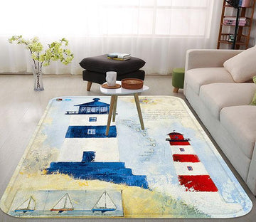 3D Lighthouse Painting 1 Non Slip Rug Mat Mat AJ Creativity Home 