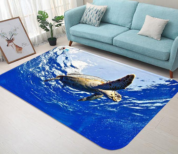 3D Blue Ocean Turtle 114 Non Slip Rug Mat Mat AJ Creativity Home 
