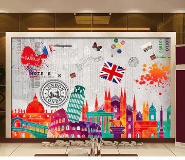 Colorful London Wallpaper AJ Wallpaper 