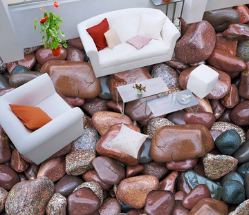 3D Wet Stones Floor Mural Wallpaper AJ Wallpaper 2 