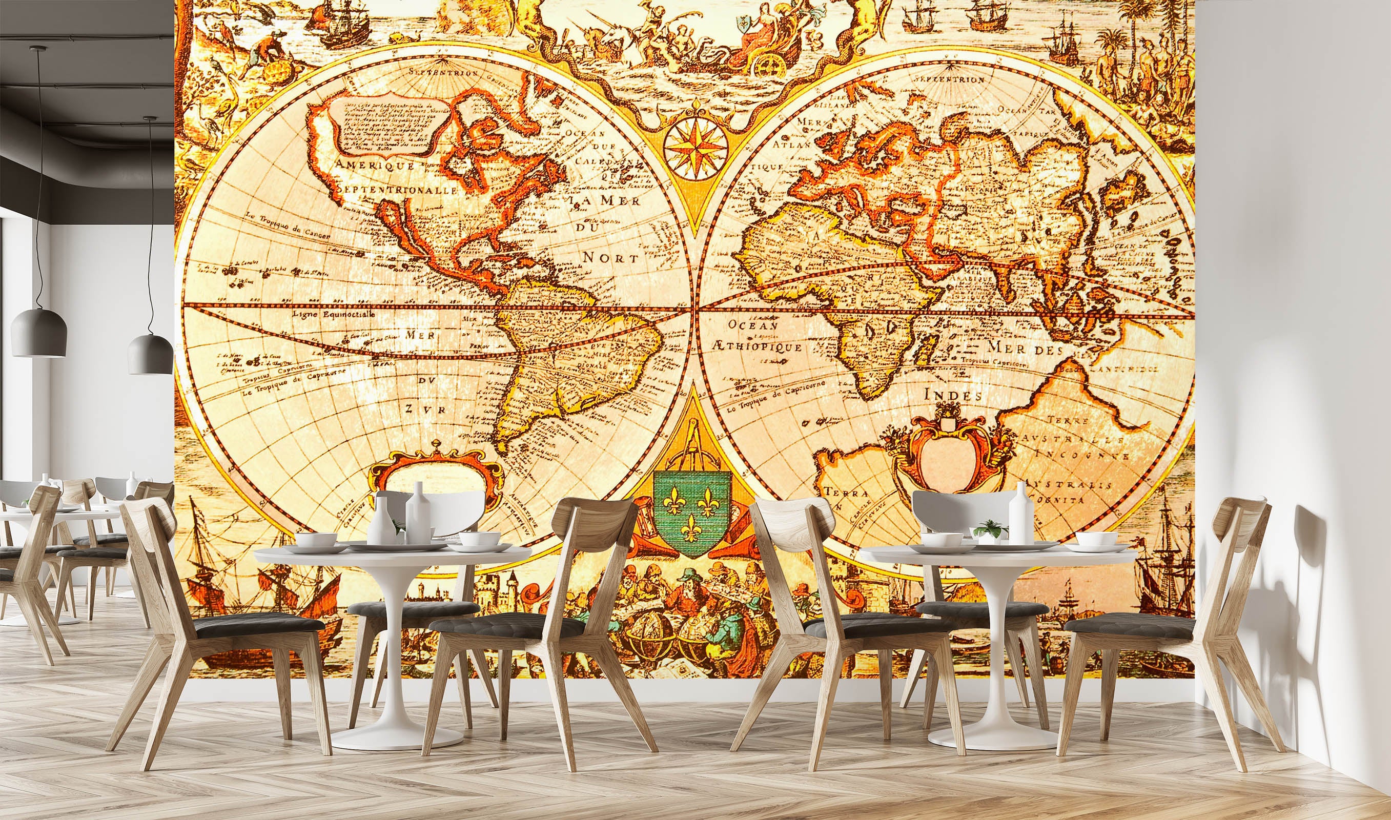 3D Golden Painting 2023 World Map Wall Murals