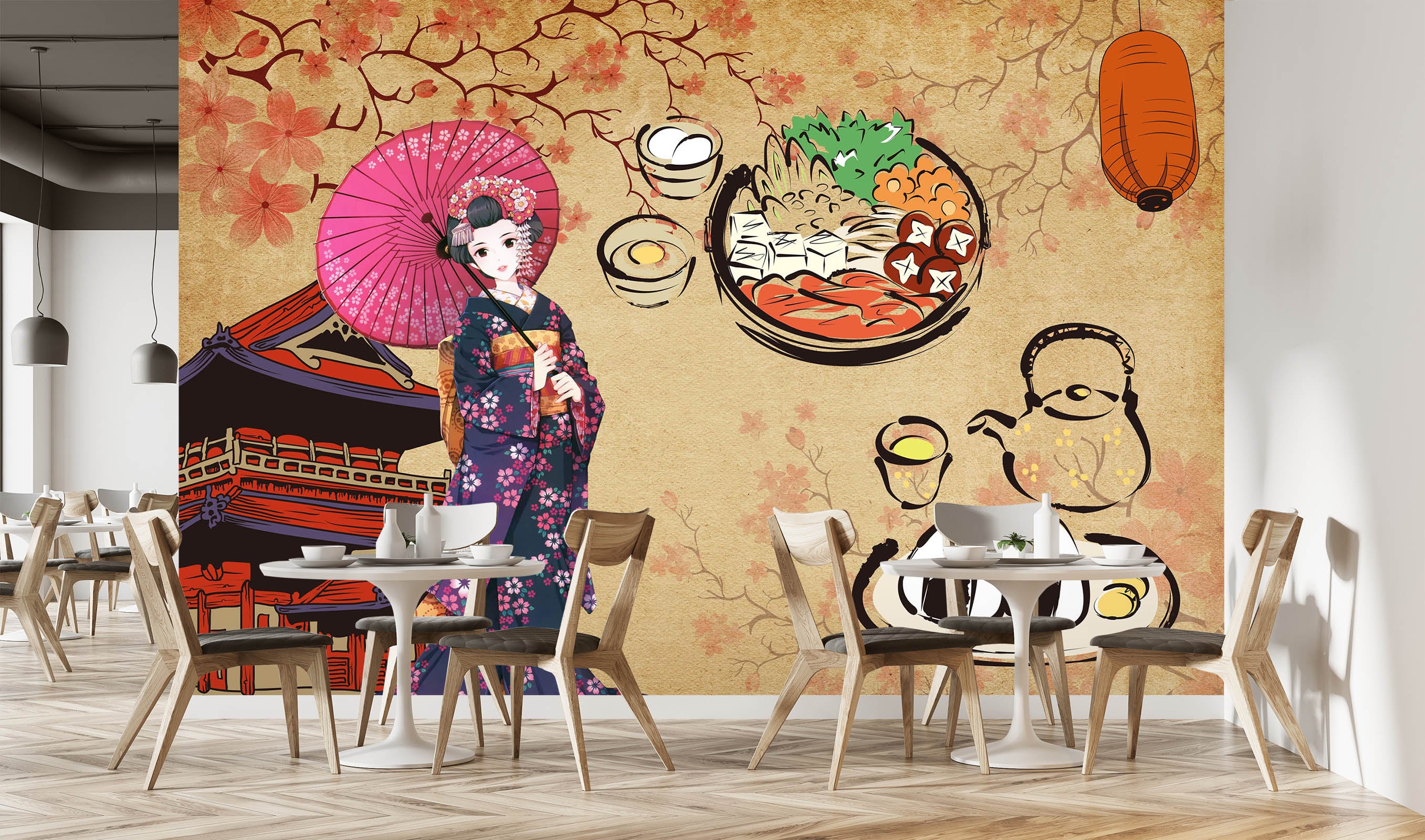 3D Kimono Beauty 031 Wall Murals