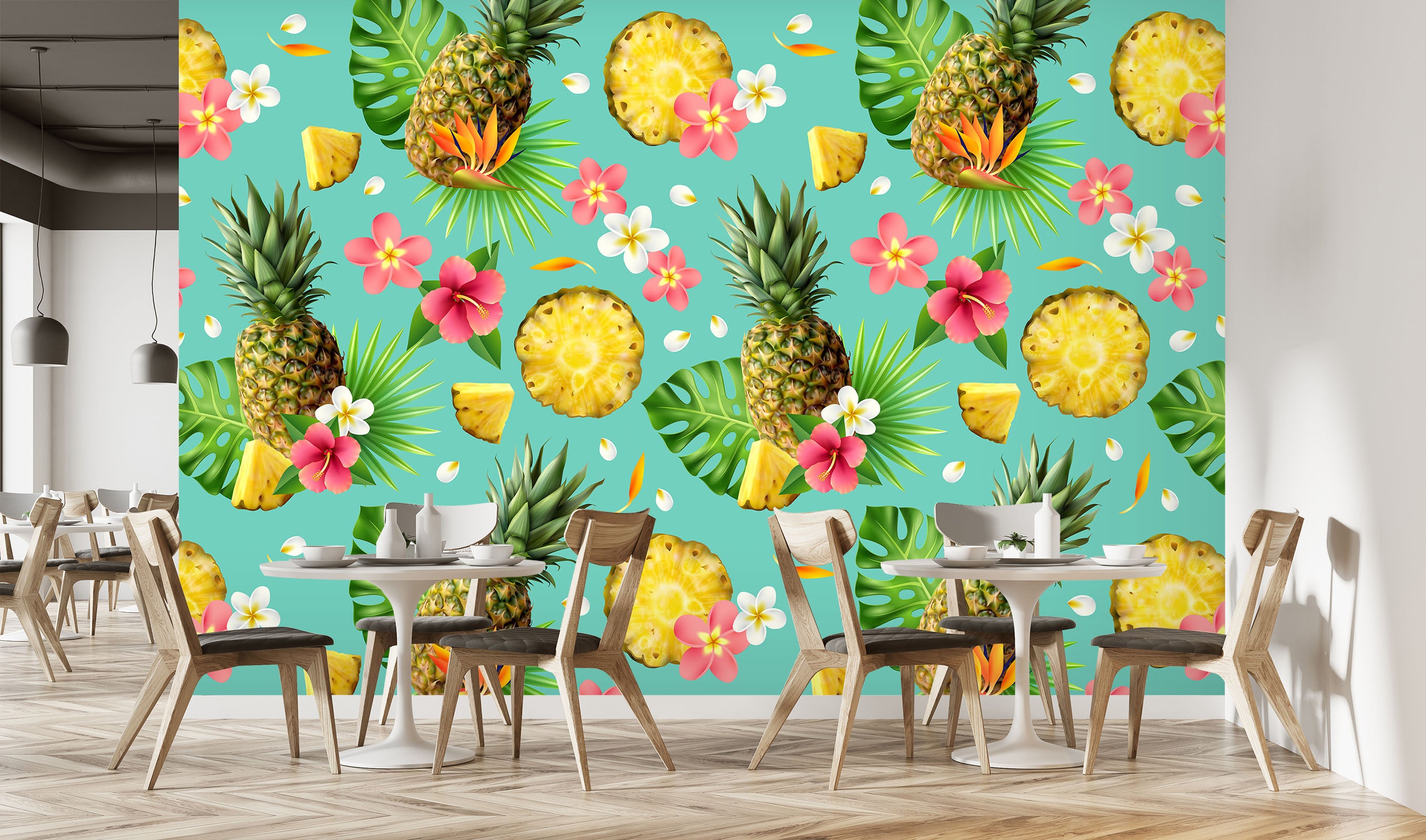 3D Pineapple Flowers 57057 Wall Murals