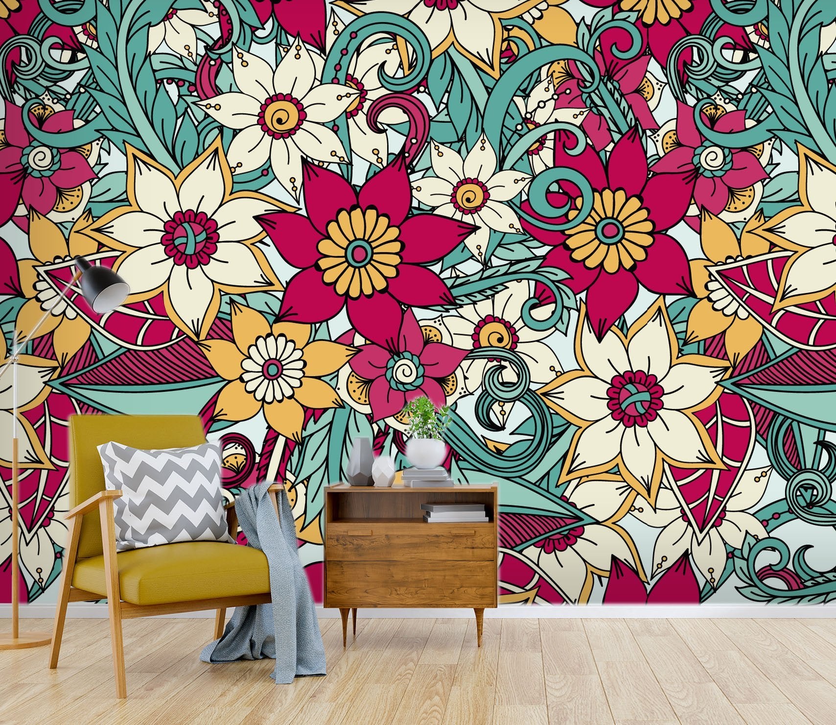 3D Doodle Blooming Flower 604 Wallpaper AJ Wallpaper 