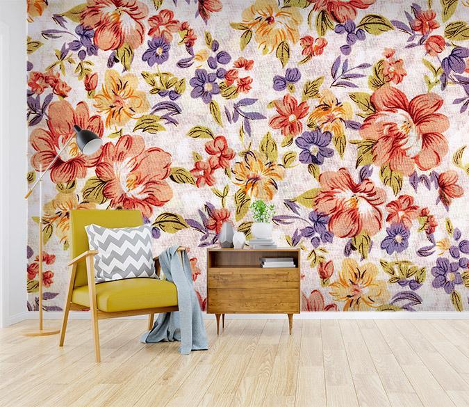 3D Covered With Flowers 034 Wallpaper AJ Wallpaper 