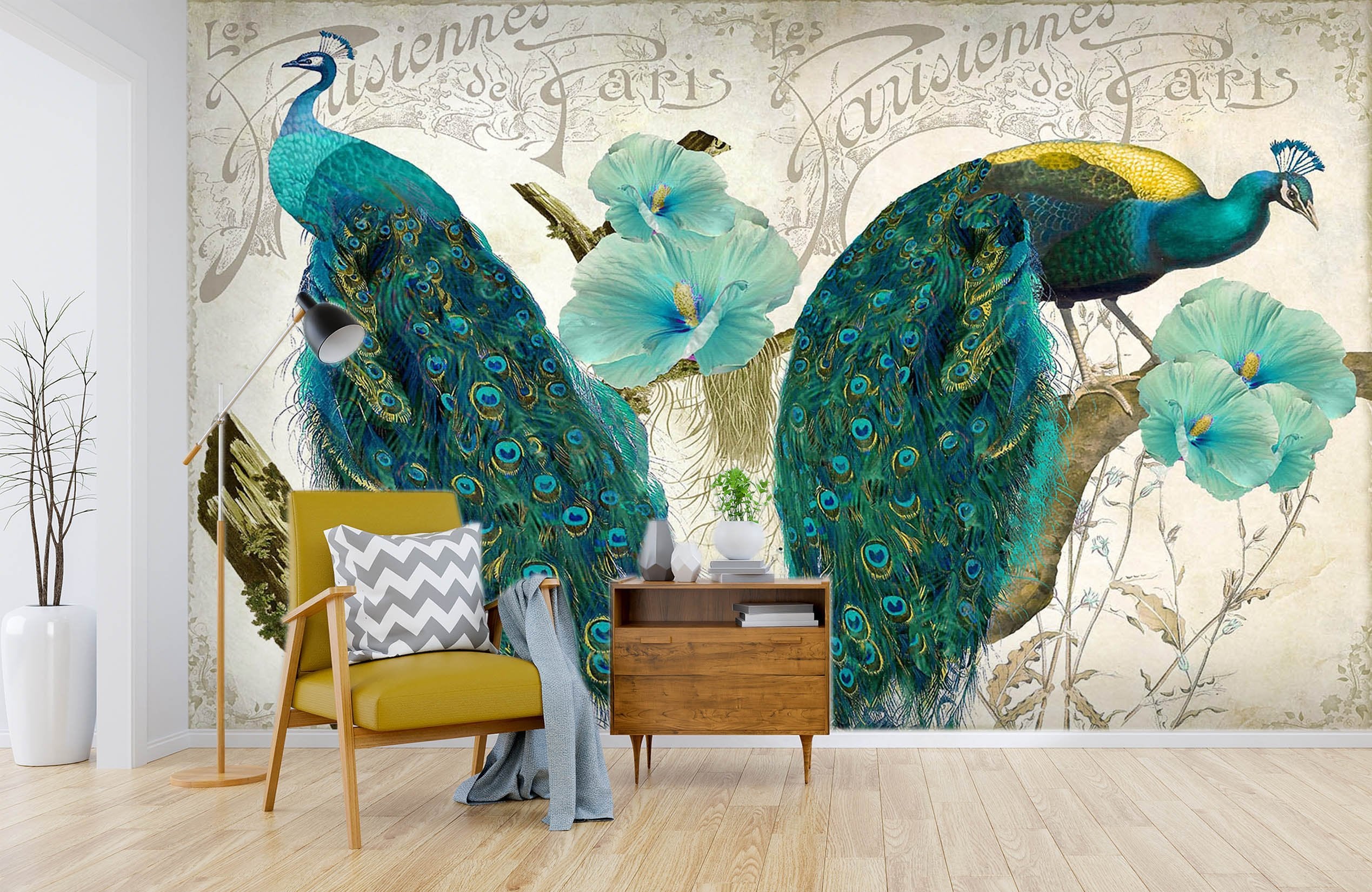 3D Elegant Peacock 504 Wallpaper AJ Wallpaper 2 