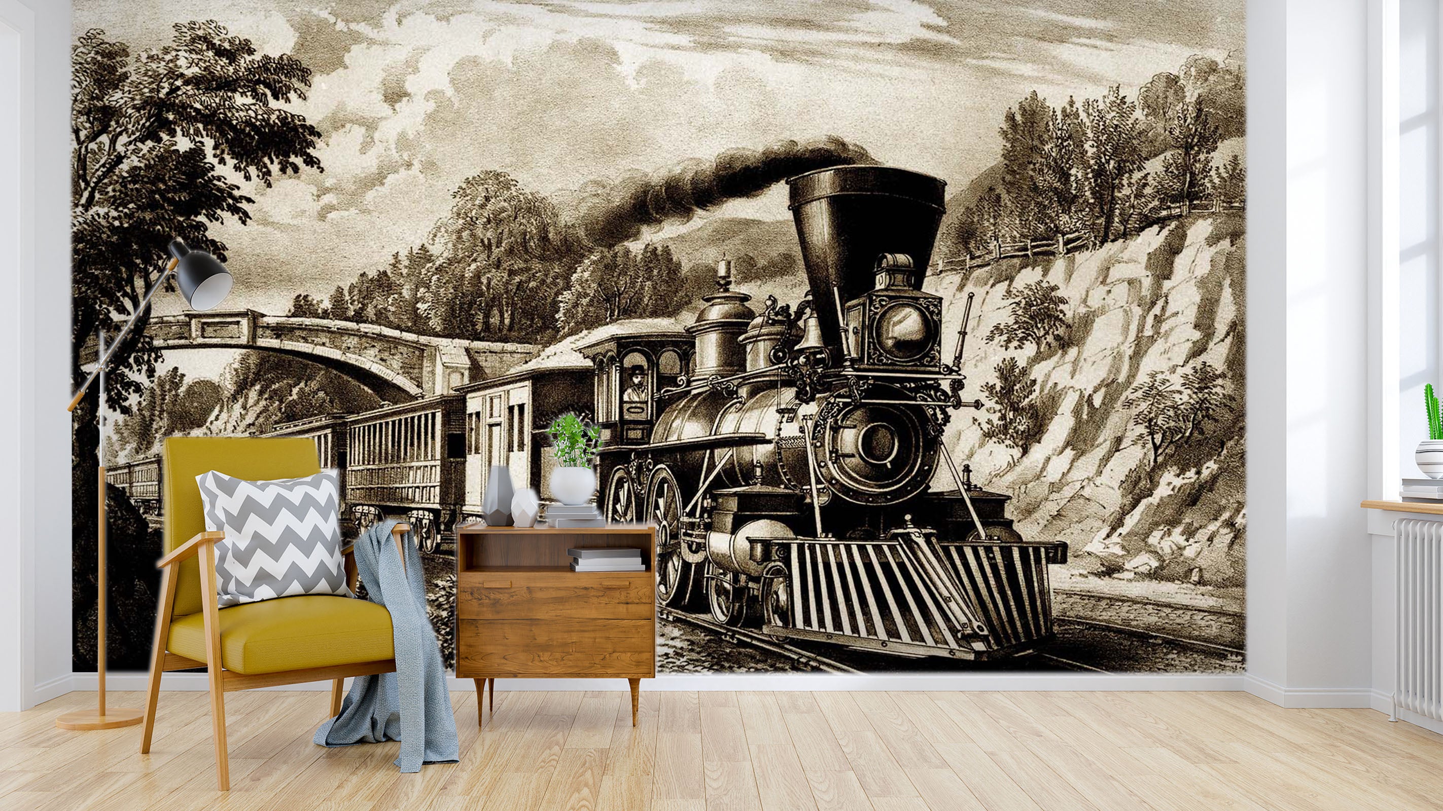 3D Photo Train 025 Vehicle Wall Murals
