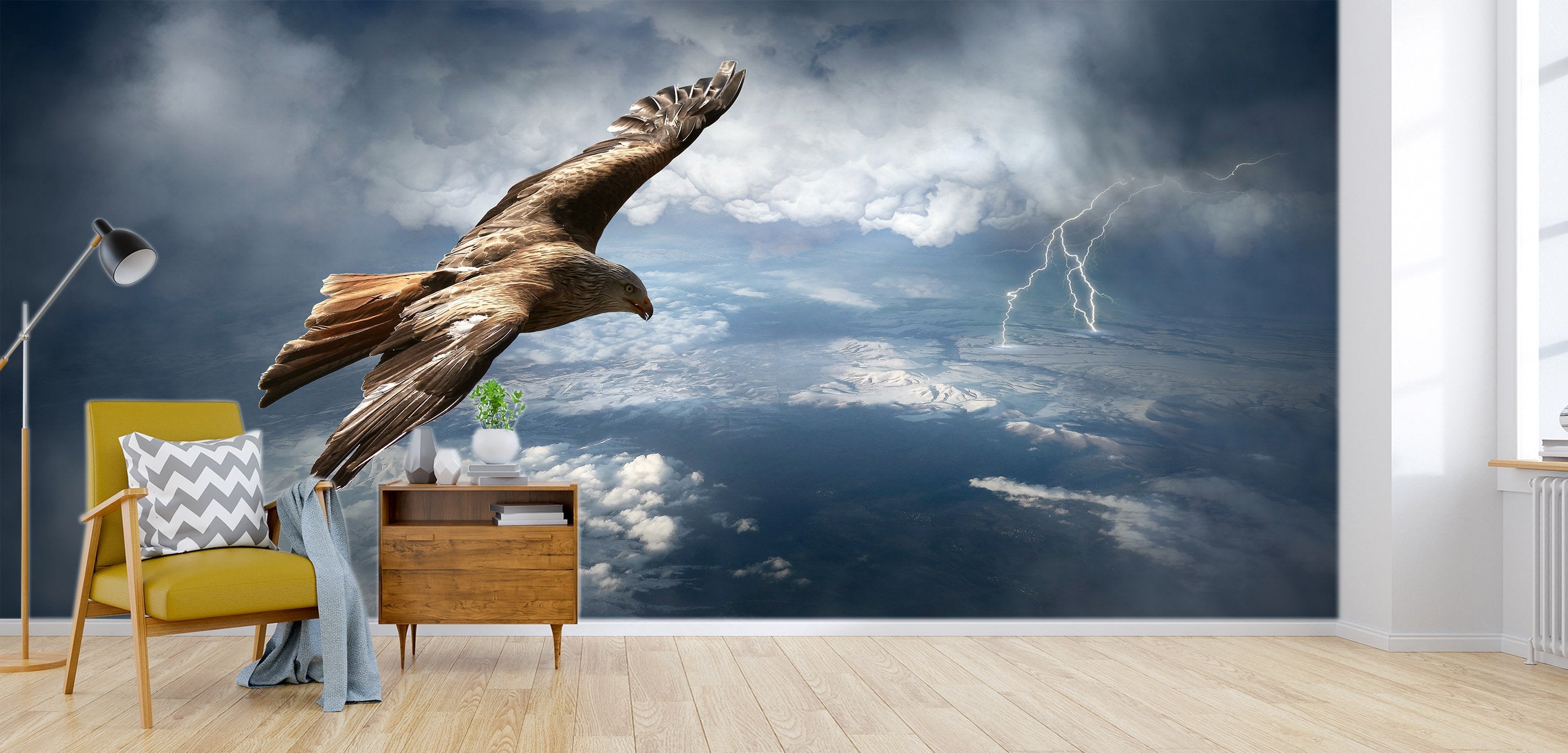 3D Eagle Lightning 576 Wallpaper AJ Wallpaper 