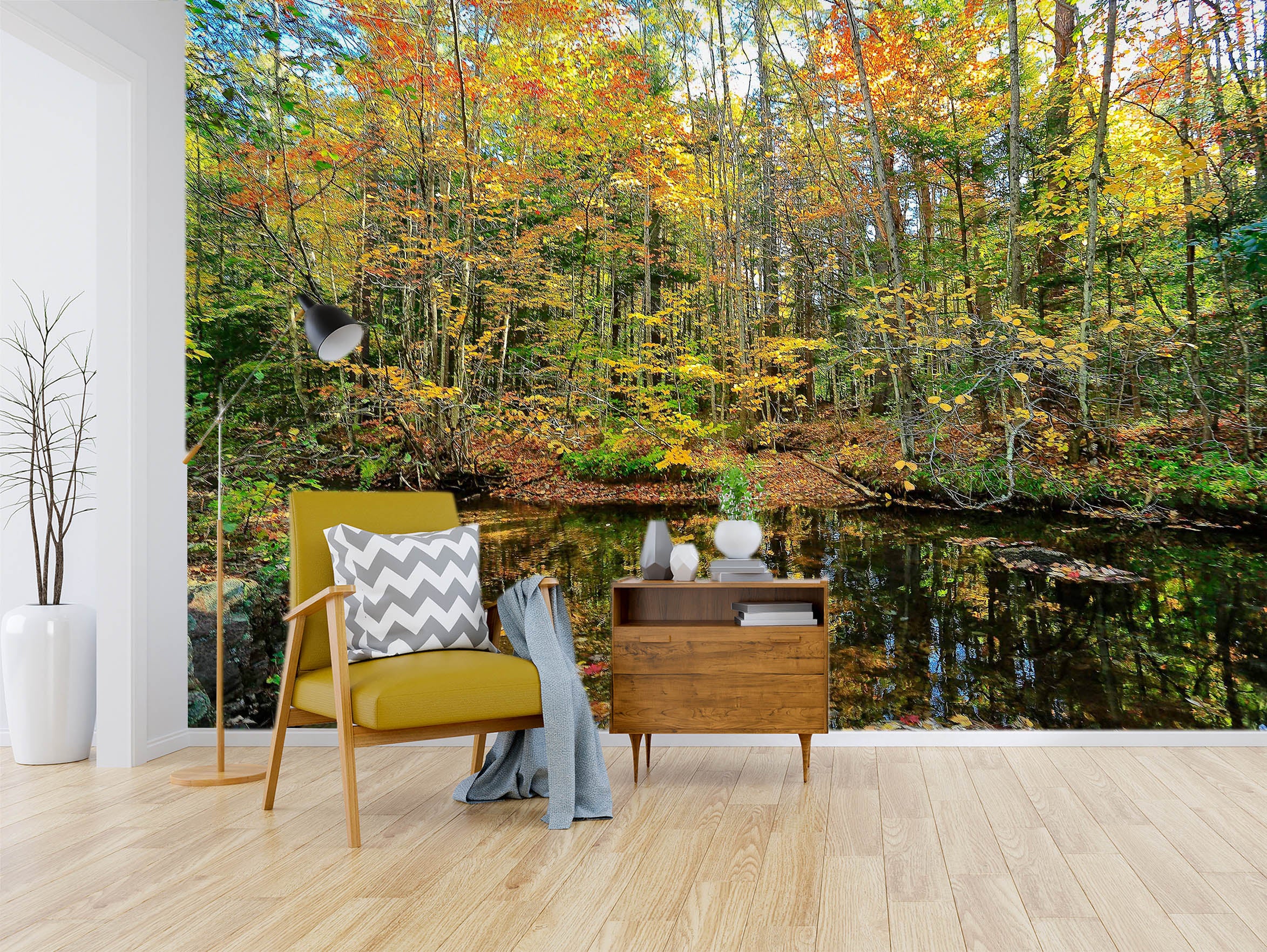 3D Pond Reflections 62090 Kathy Barefield Wall Mural Wall Murals