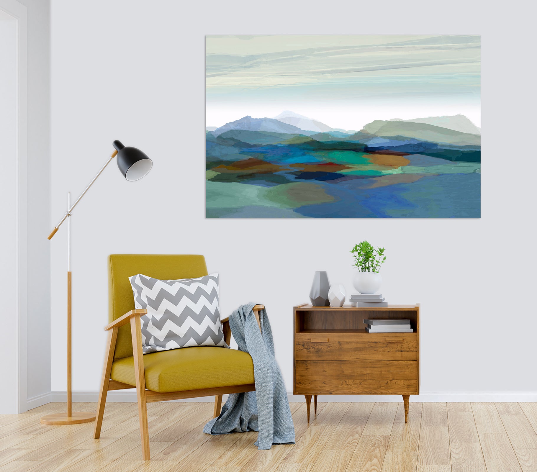 3D Rolling Hills 019 Michael Tienhaara Wall Sticker