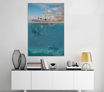3D HRage Of The Dolphin 063 Vincent Hie Wall Sticker