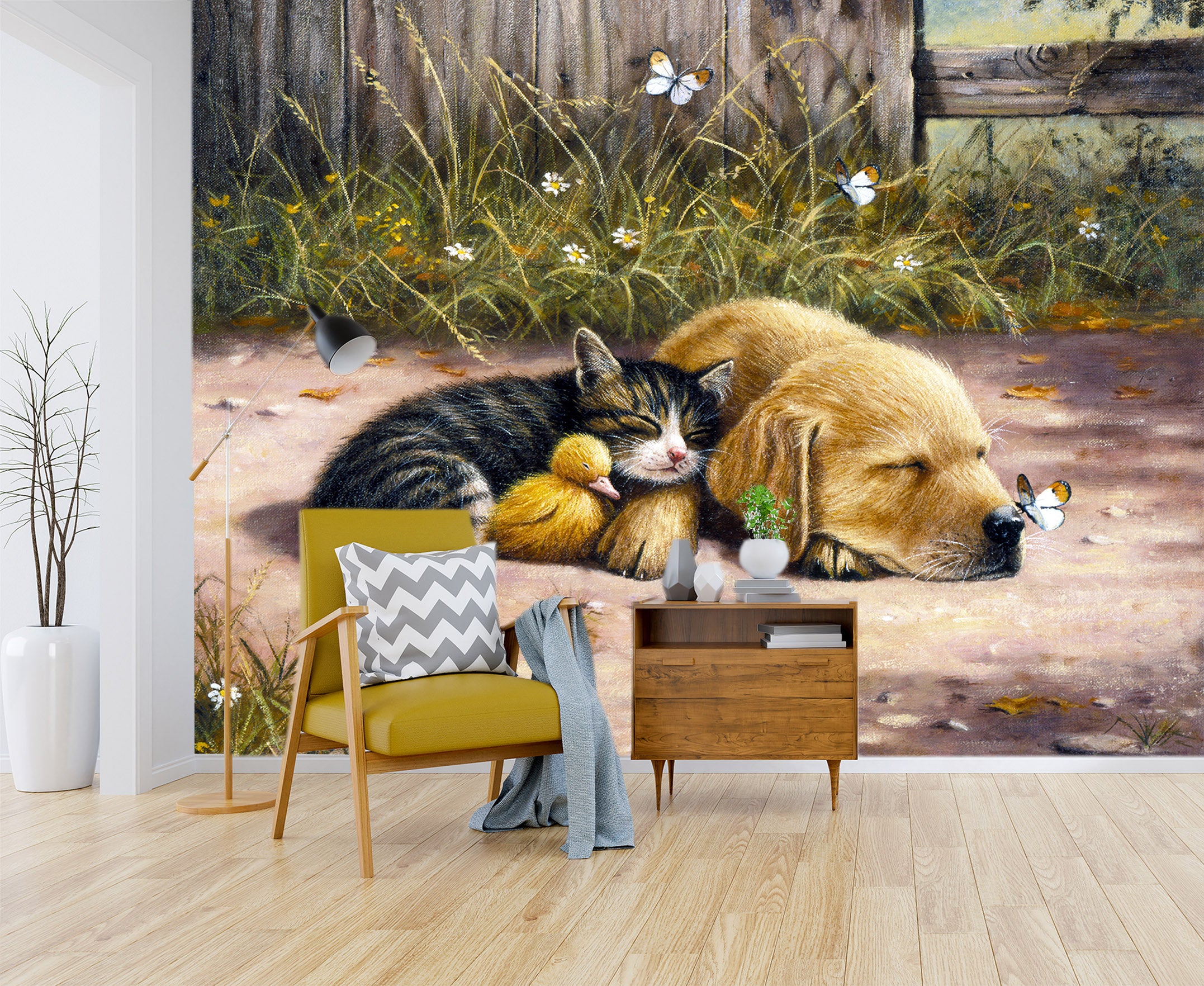3D Animal Friends 102 Kevin Walsh Wall Mural Wall Murals