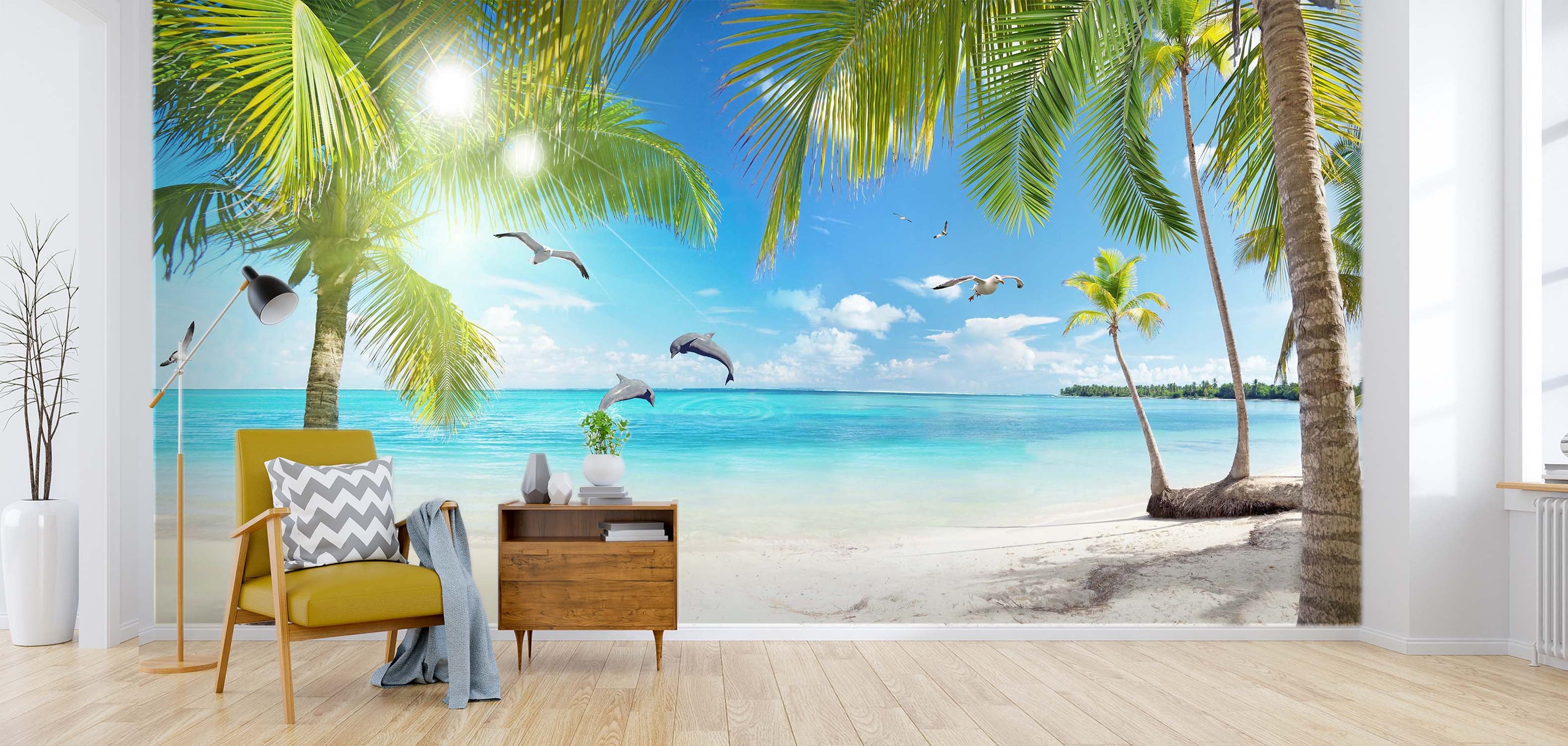 3D Coconut Palm Tree 1433 Wall Murals