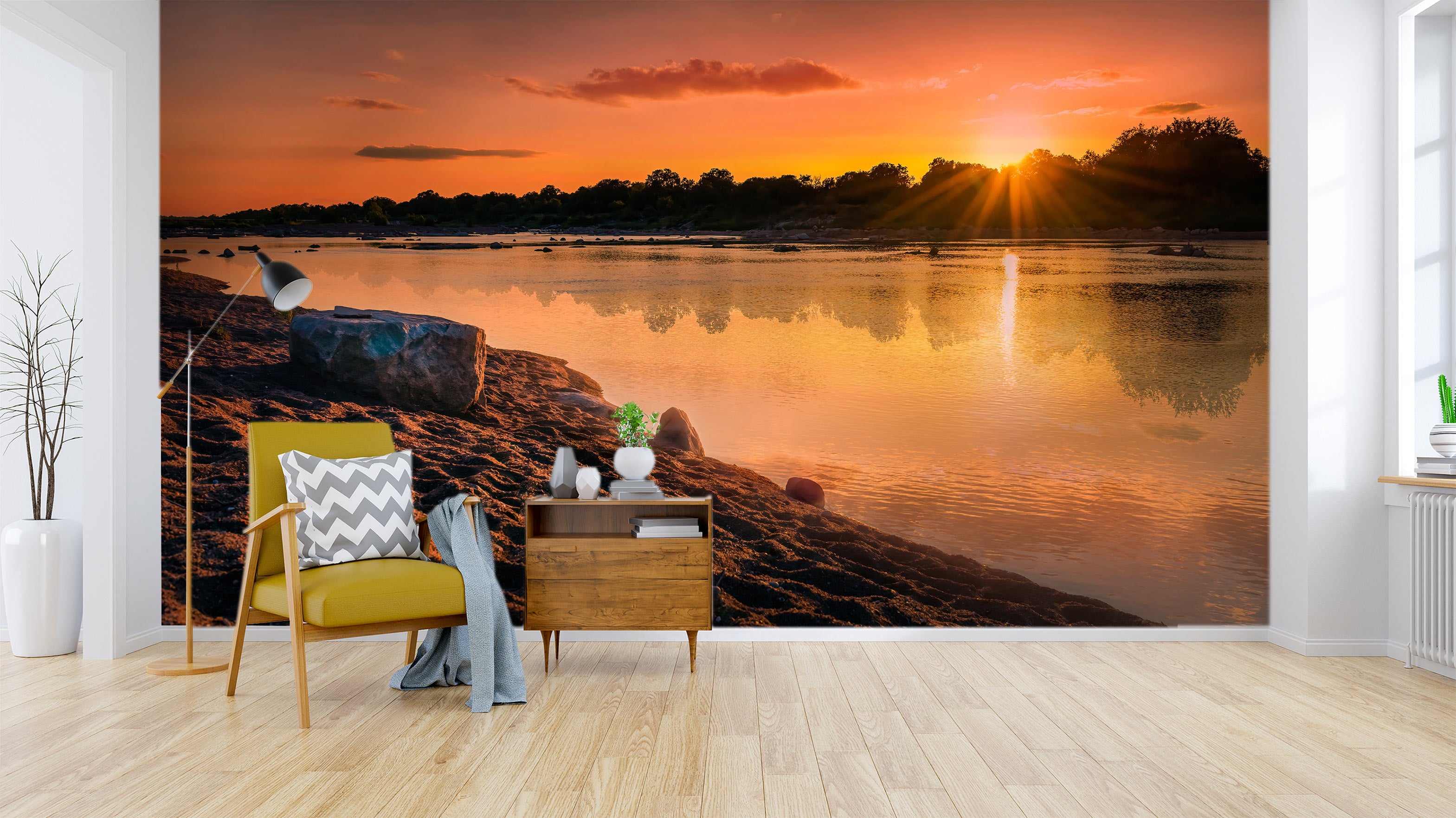 3D Lake Sunshine 5224 Beth Sheridan Wall Mural Wall Murals