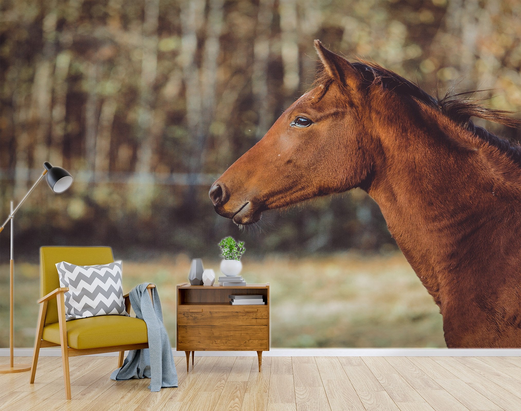 3D Forest Horse 572 Wallpaper AJ Wallpaper 