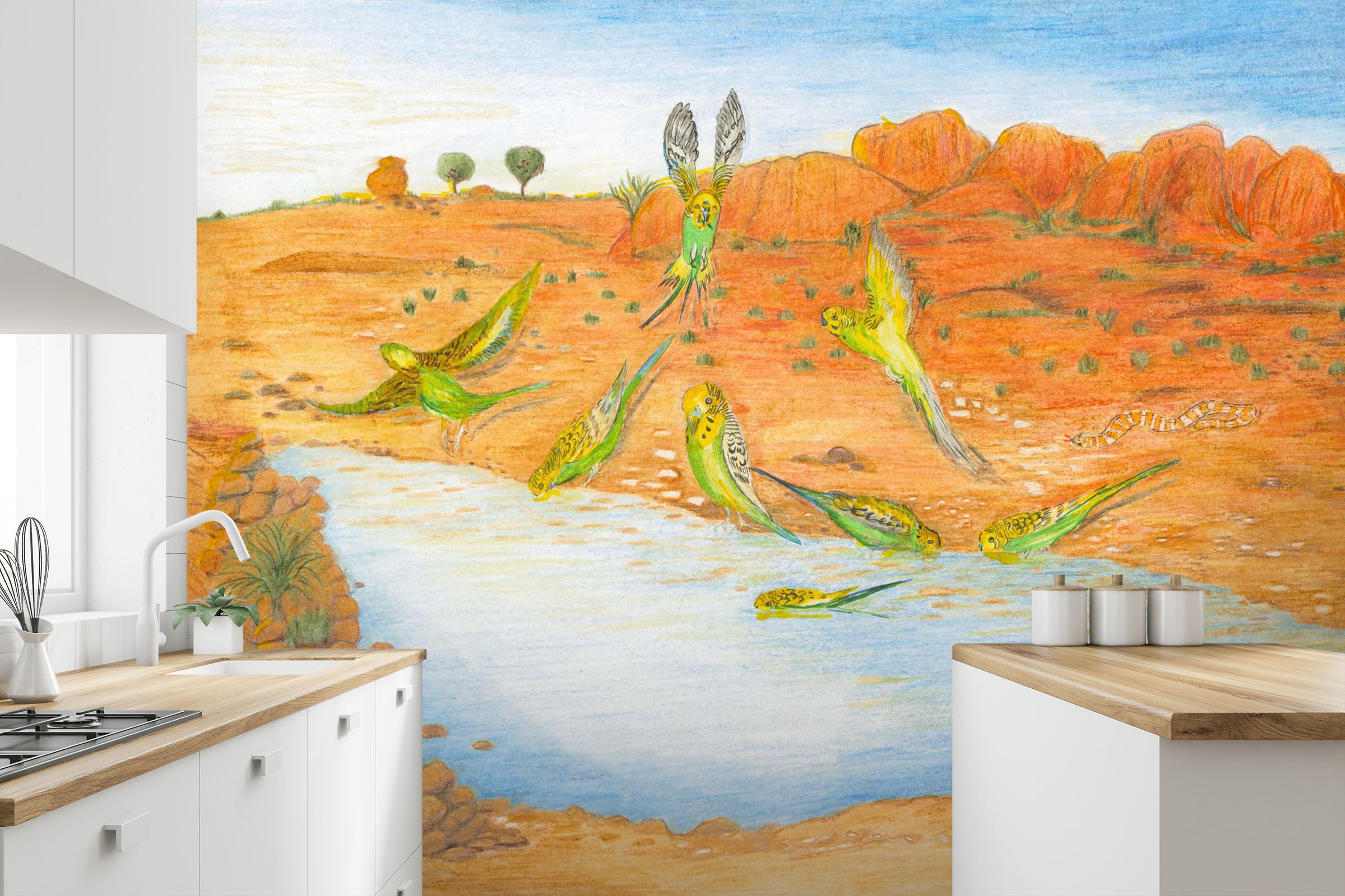 3D Painted Desert 1402 Michael Sewell Wall Mural Wall Murals