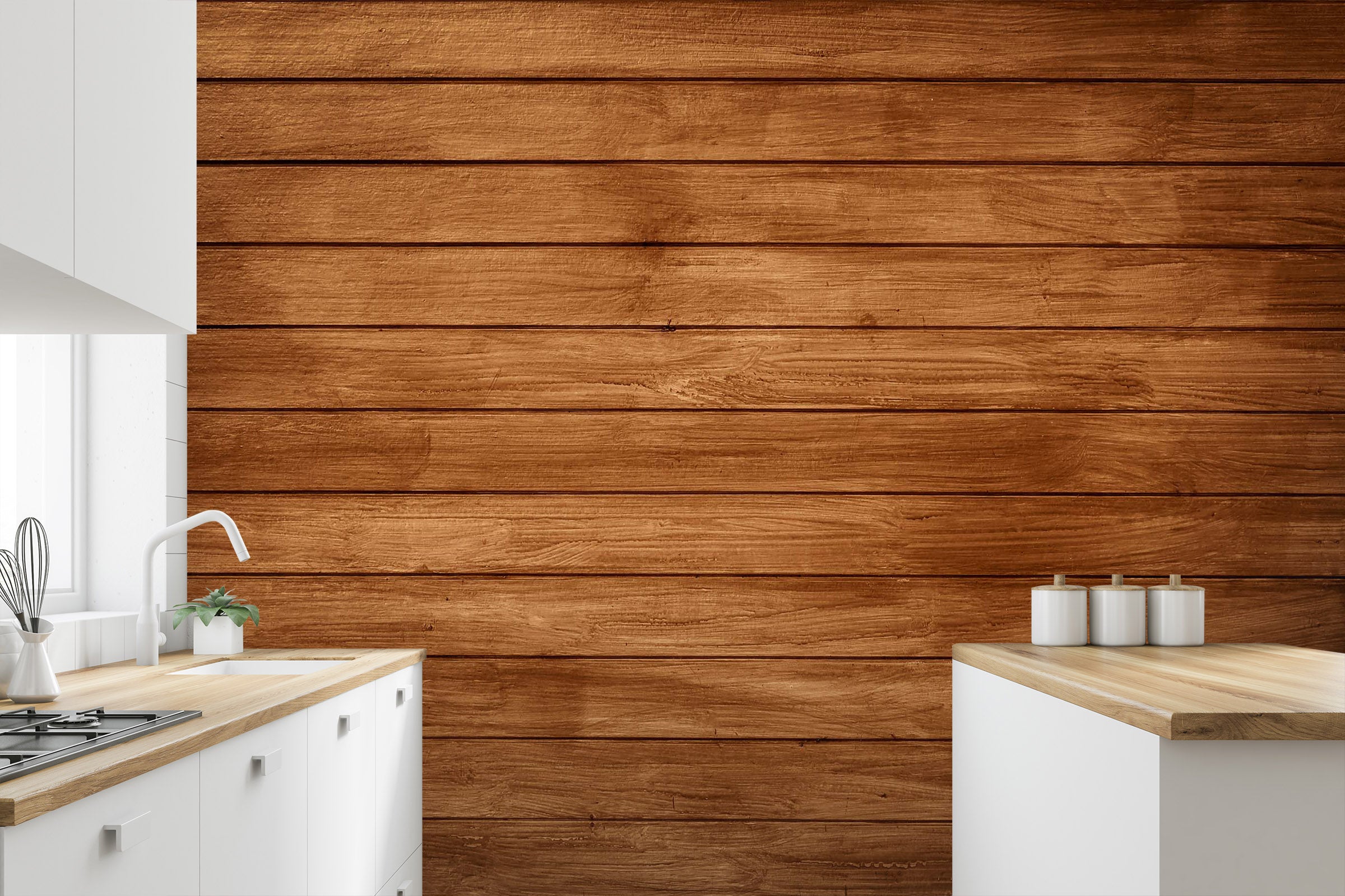 3D Red Wooden Board 82 Wall Murals