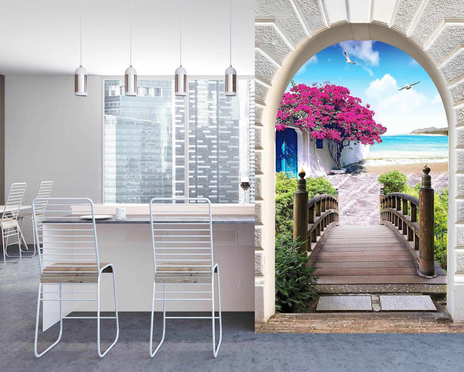 3D Boardwalk 3034 Wall Murals