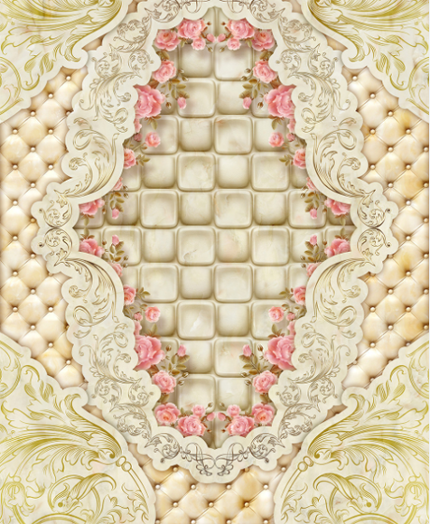 3D Graceful Pattern Floor Mural Wallpaper AJ Wallpaper 2 