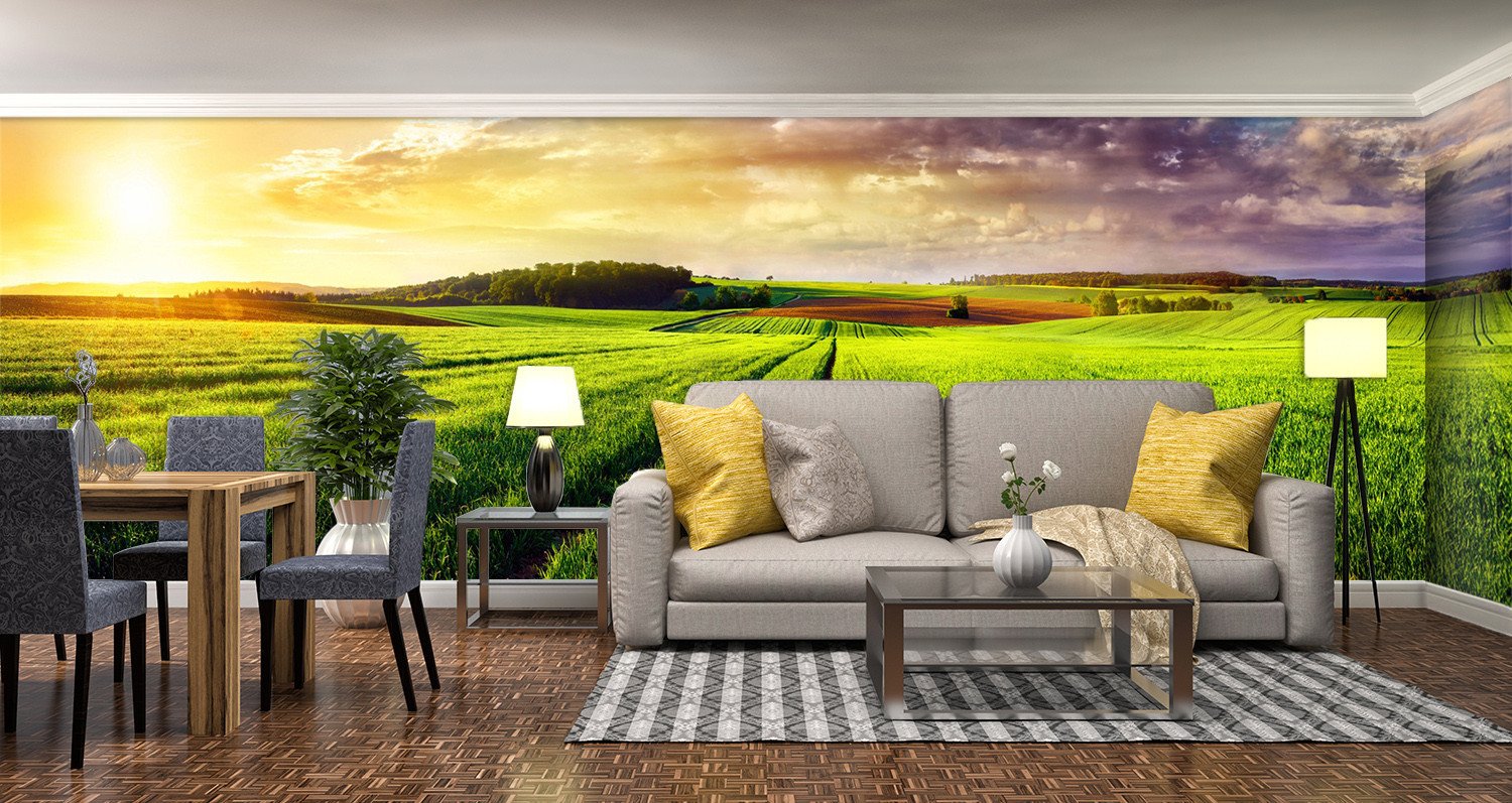 3D Green Fields Grassland 99 Wallpaper AJ Wallpaper 