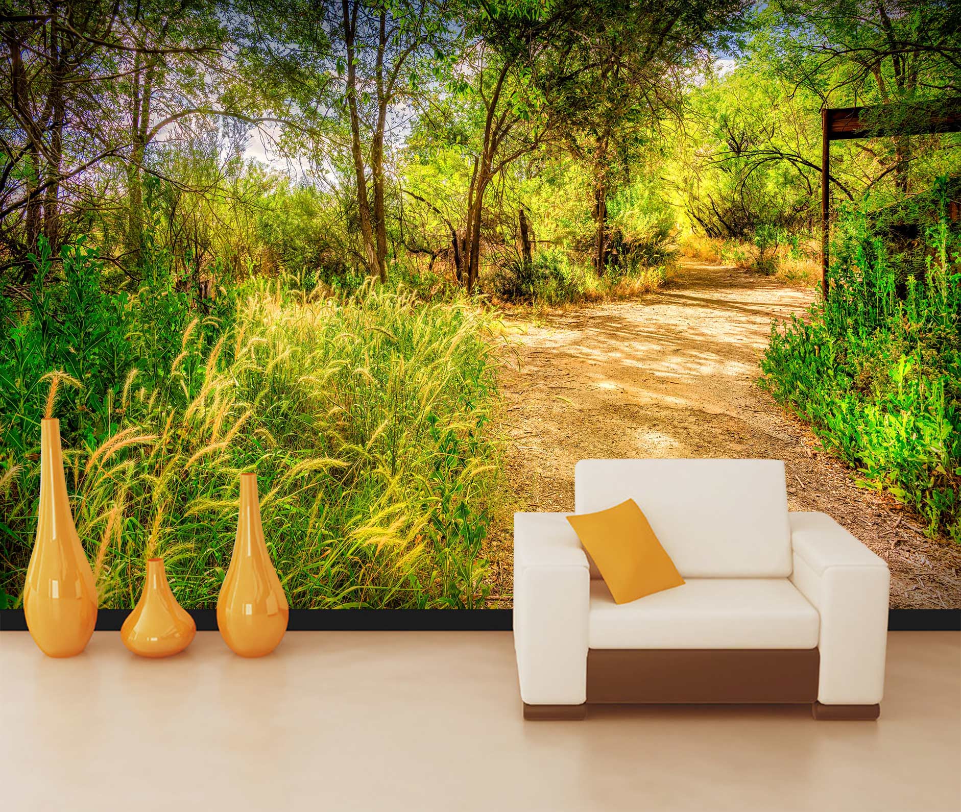 3D Grass Path 5253 Beth Sheridan Wall Mural Wall Murals