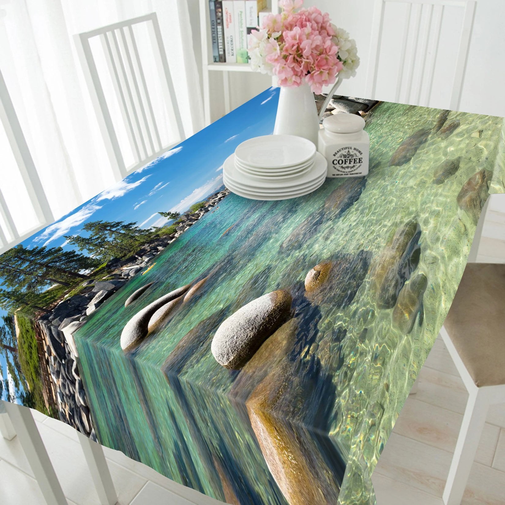 3D Sea Bay Scenery 802 Tablecloths Wallpaper AJ Wallpaper 