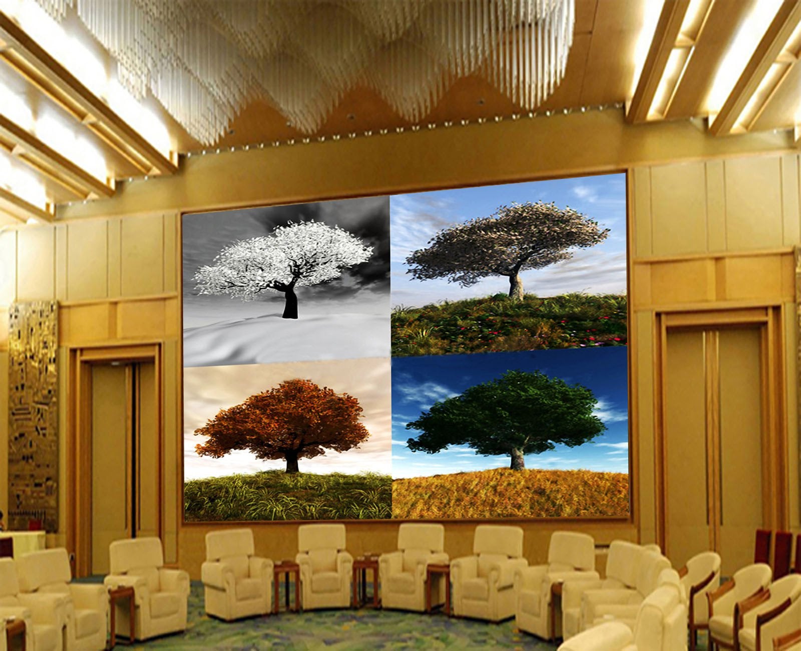 Four Seasons Tree Wallpaper AJ Wallpaper 