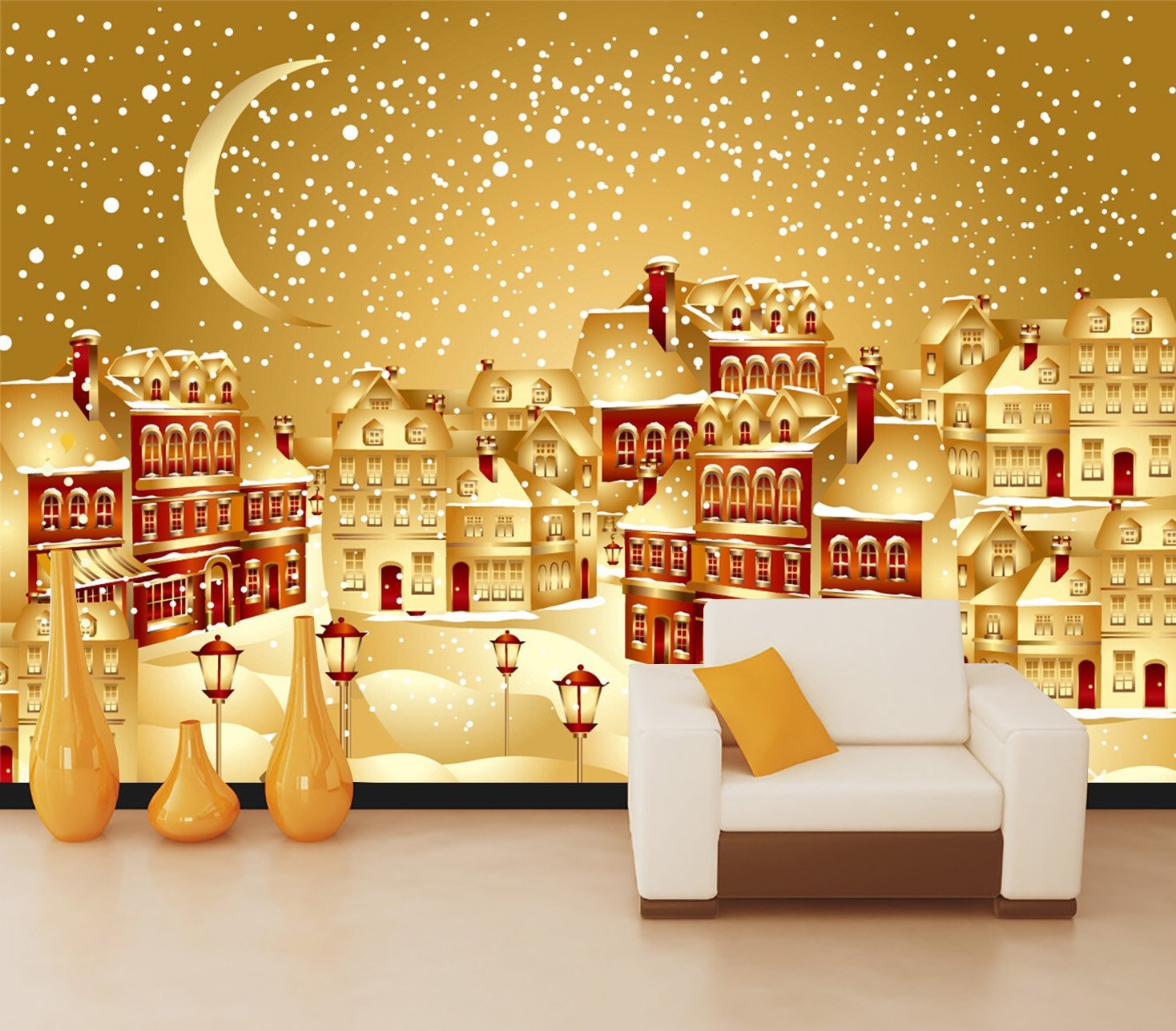 3D Moon Snow Scene 102 Wallpaper AJ Wallpaper 