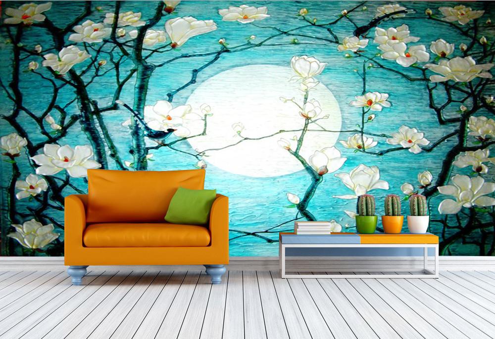 Winding Blooming Trees Wallpaper AJ Wallpaper 