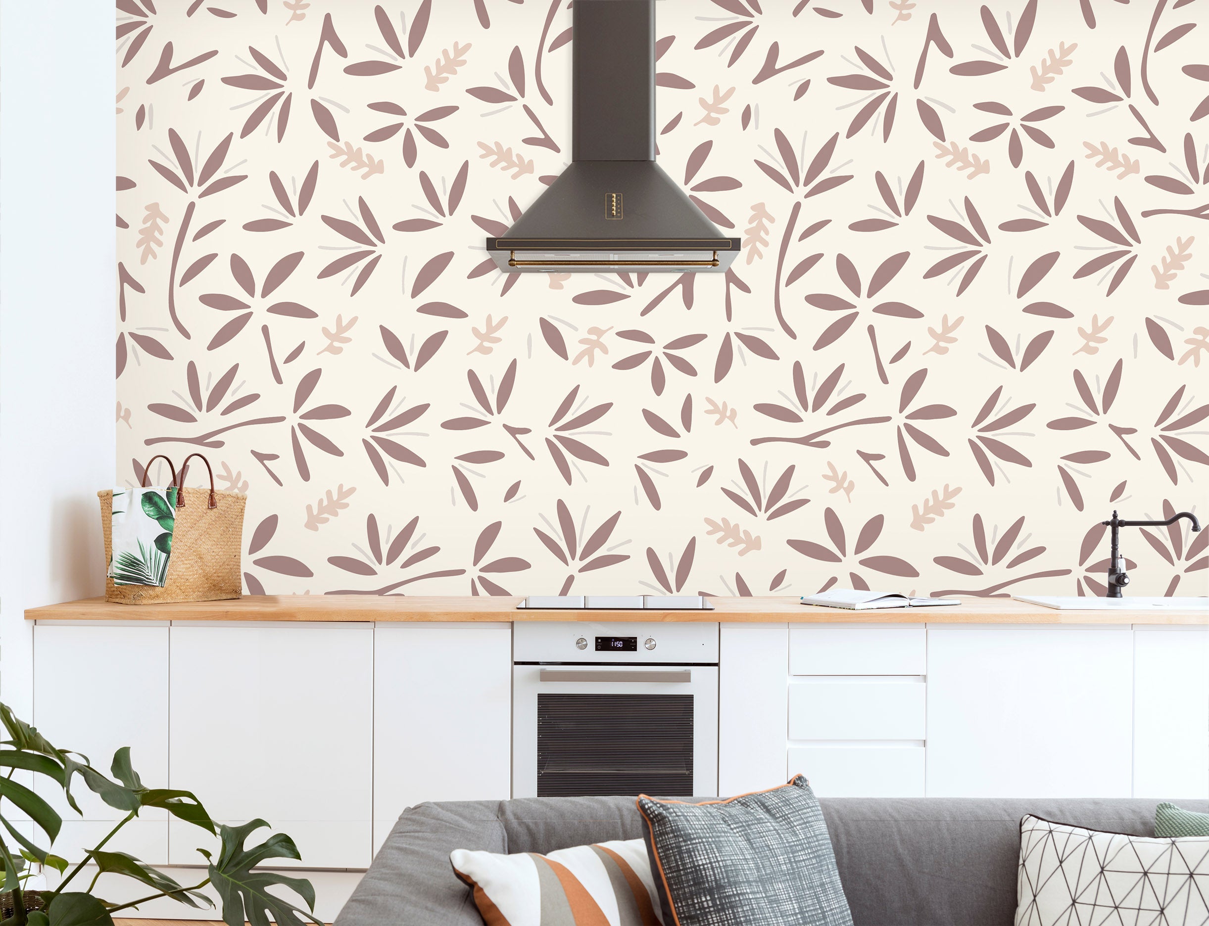 3D Small Leaves 1405 Jillian Helvey Wall Mural Wall Murals